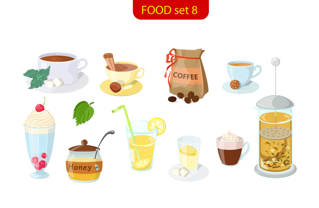 咖啡饮料茶叶食品背景设计素材