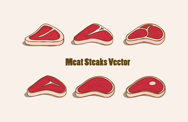 肉类美食造型设计矢量素材