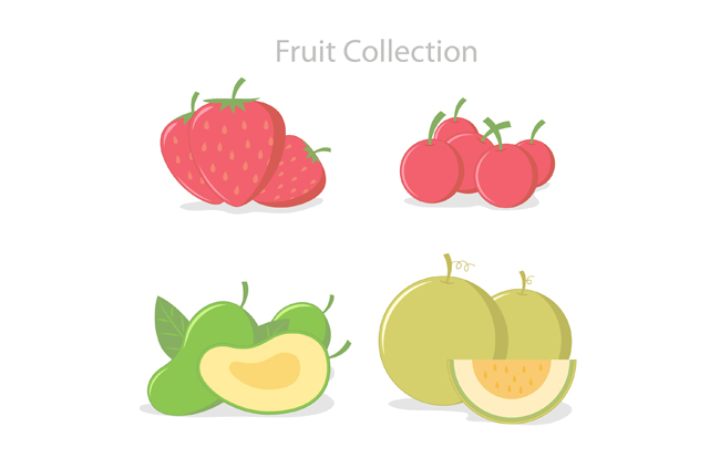 平面设计版的水果造型图案设计矢量素材