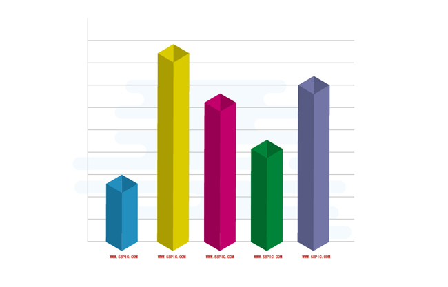 方块柱子趋势数据表背景设计矢量素材