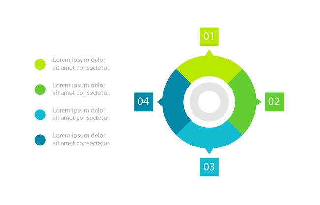 色彩的信息图表素材矢量