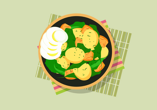 扁平日本料理美食插画