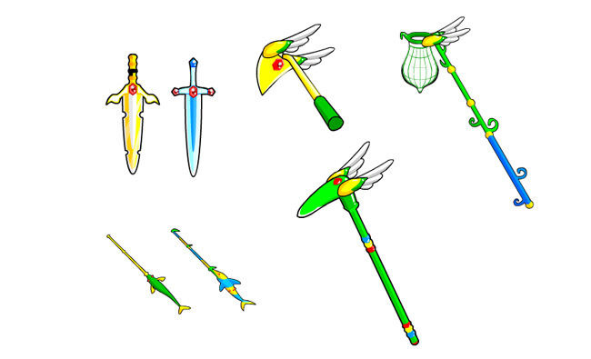 游戏卡通动漫道具造型设计二维素材下载