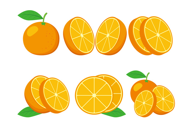 不同程度的切开的柠檬水果造型图标