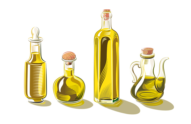 不同包装的造型橄榄油瓶子设计素材