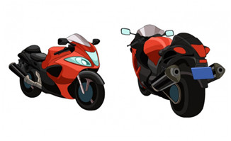 二维flash动画摩托跑车造型