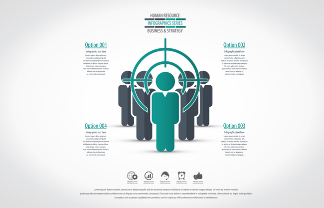 商务人物信息图表图片矢量图