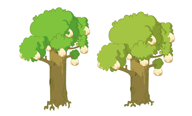 长满梨的树二维动画树木素材下载