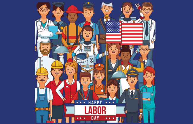 美国劳动节海报图片