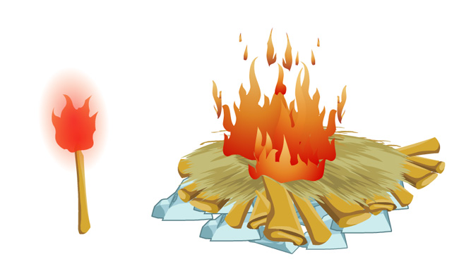 火把火堆二维动画效果flash源文件素材