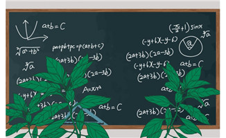 卡通黑板植物背景素材下