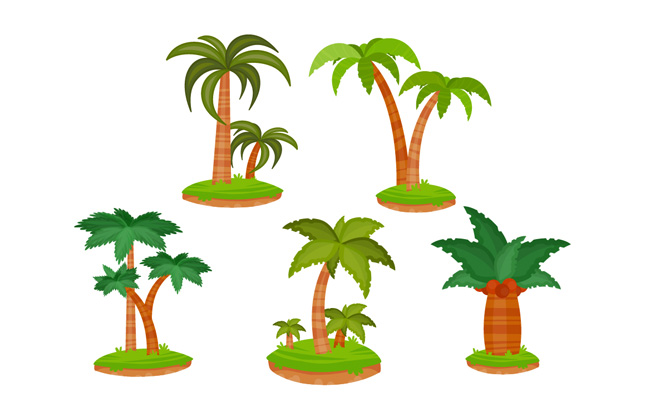 热带棕榈树矢量设计素材