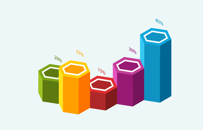 3D数据立体图表设计元素素材下载