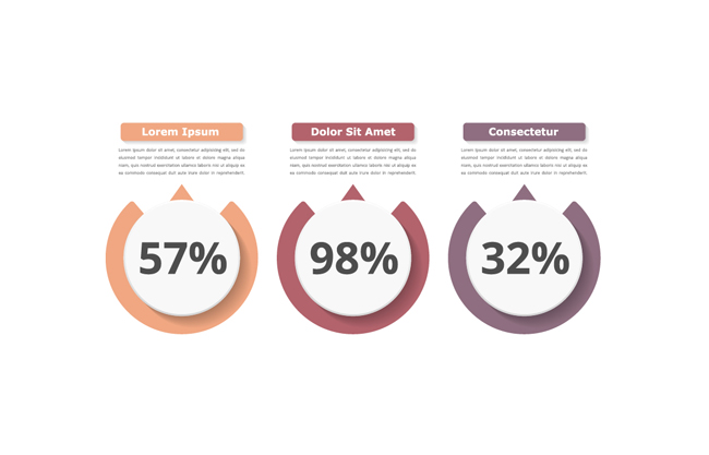 百分比信息图表分析图素材