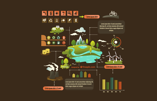 环境保护信息图表创意设计