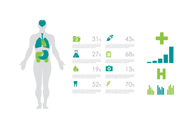 人体医疗数据图表设计
