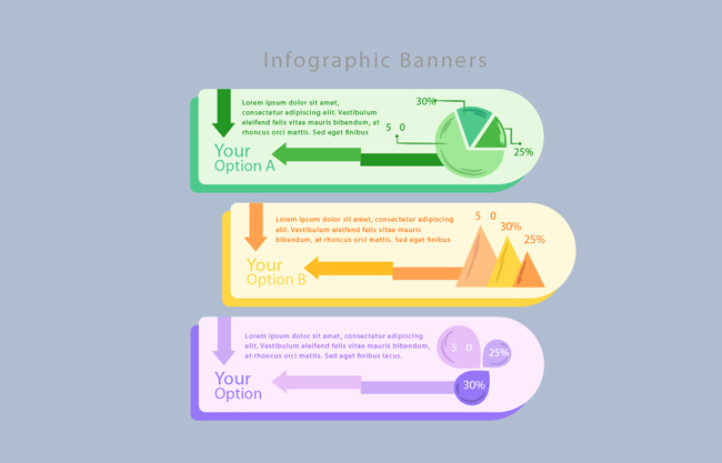 创意横幅信息图表素材矢量设计