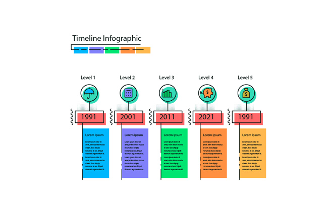 时间轴图表信息模板素材设计