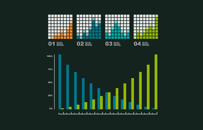 彩色信息图表素材设计
