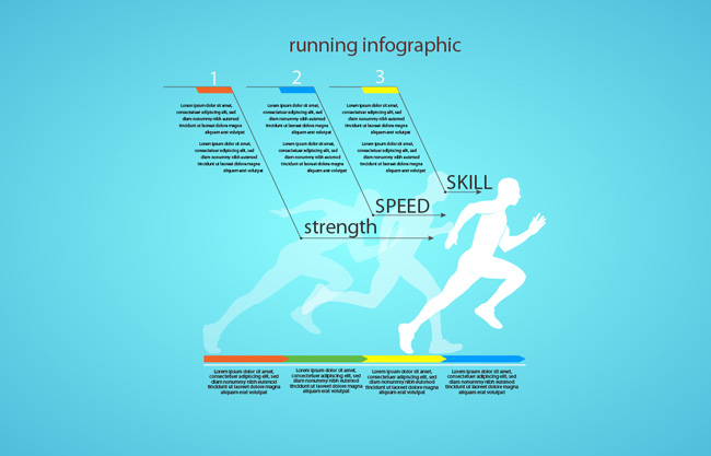 现代运动元素信息图表设计