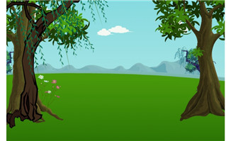 葱郁的树木lash动画背景素