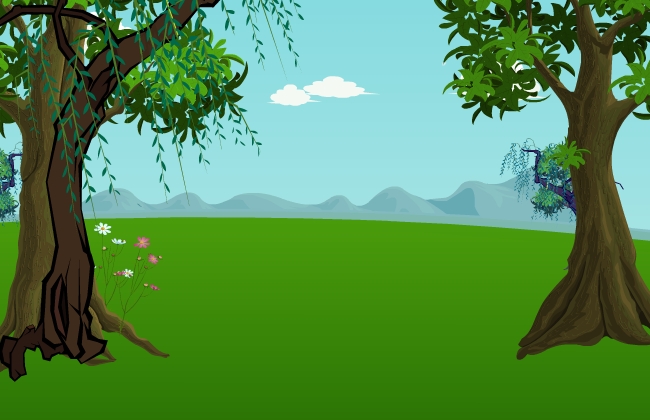 葱郁的树木lash动画背景素材