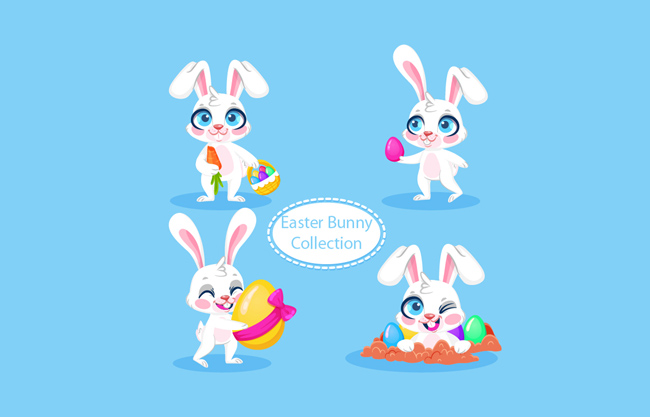 大耳朵卡通兔子图片素材设计