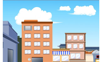 城市楼房建筑场景设计素