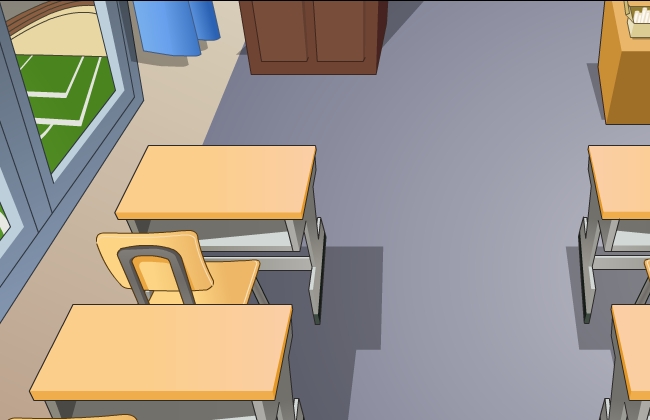 教室课桌椅子特写场景素材设计