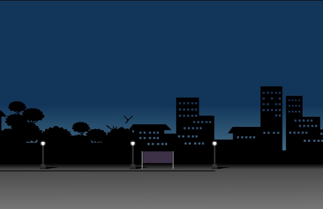 城市街道夜景素材设计