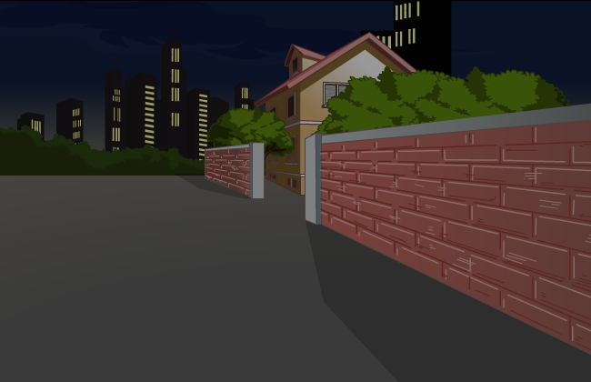 现代城市小区夜晚场景设计素材