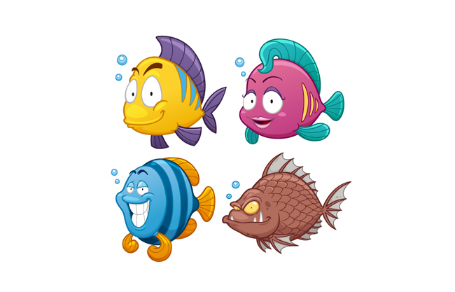 海洋鱼类插画素材下载