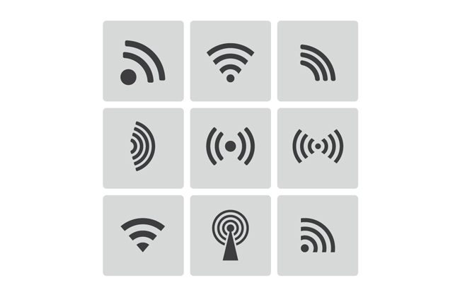 wifi信号传输矢量标志设计