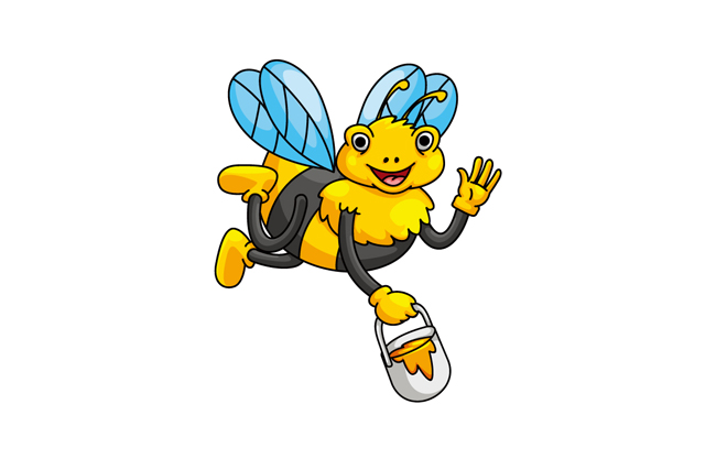 小蜜蜂卡通形象设计素材