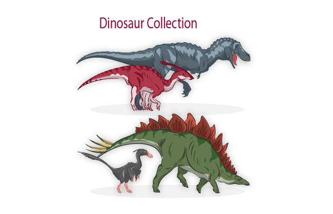 手绘恐龙矢量素材收藏