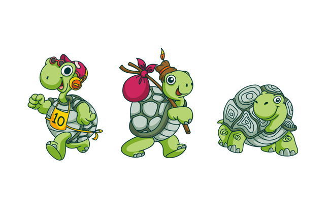 小动物乌龟卡通设计