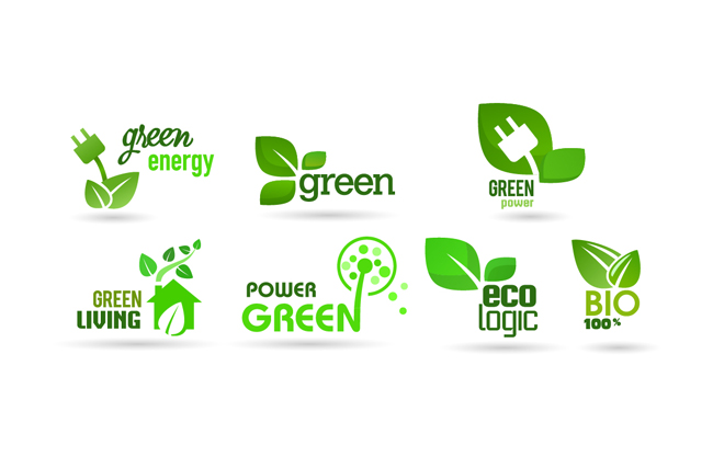 绿叶环保图标图片设计
