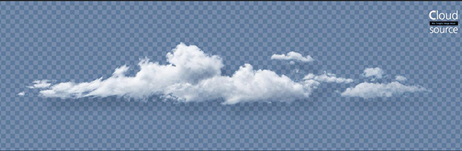 长条的云朵天空中白云素材下载