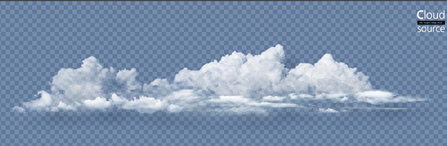 长条的云彩蓝天白云素材免抠图下载