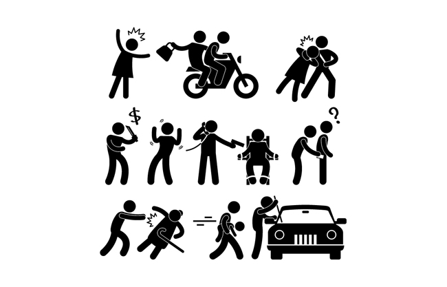 抢劫犯罪小黑人图标图片