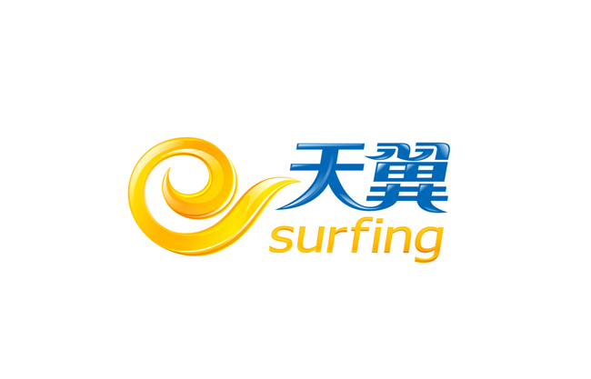 天翼标志矢量图