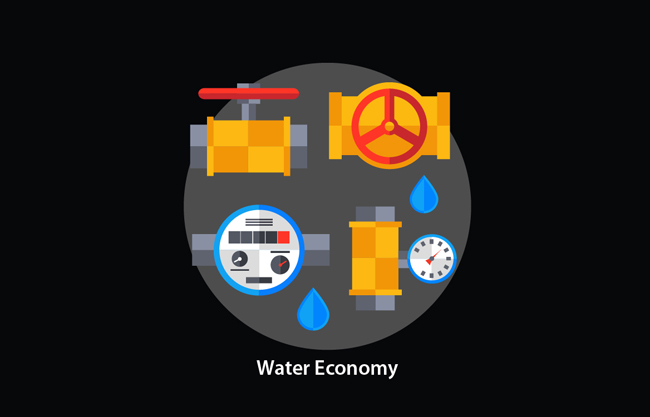 燃气表水表开关素材矢量