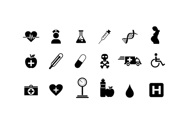 医疗元素小图标素材设计下载