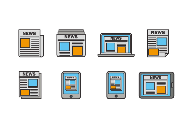 新闻媒体元素图标矢量素材