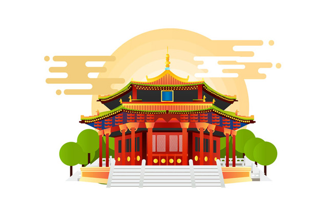 沈阳故宫矢量元素素材