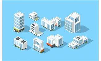 立体卡通城市建筑图片