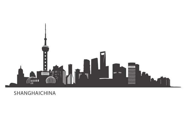 上海建筑剪影素材设计