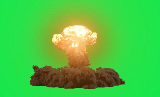 原子弹爆炸特效绿幕视频素材