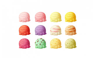 各种颜色的冰淇淋雪糕素