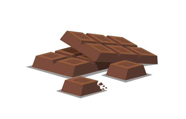 黑巧克力板矢量素材